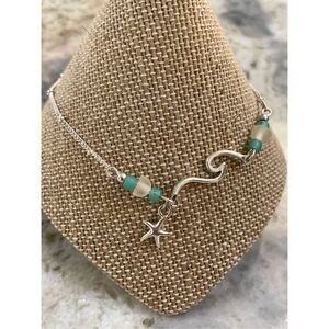 Silver Anklet with Starfish #beach